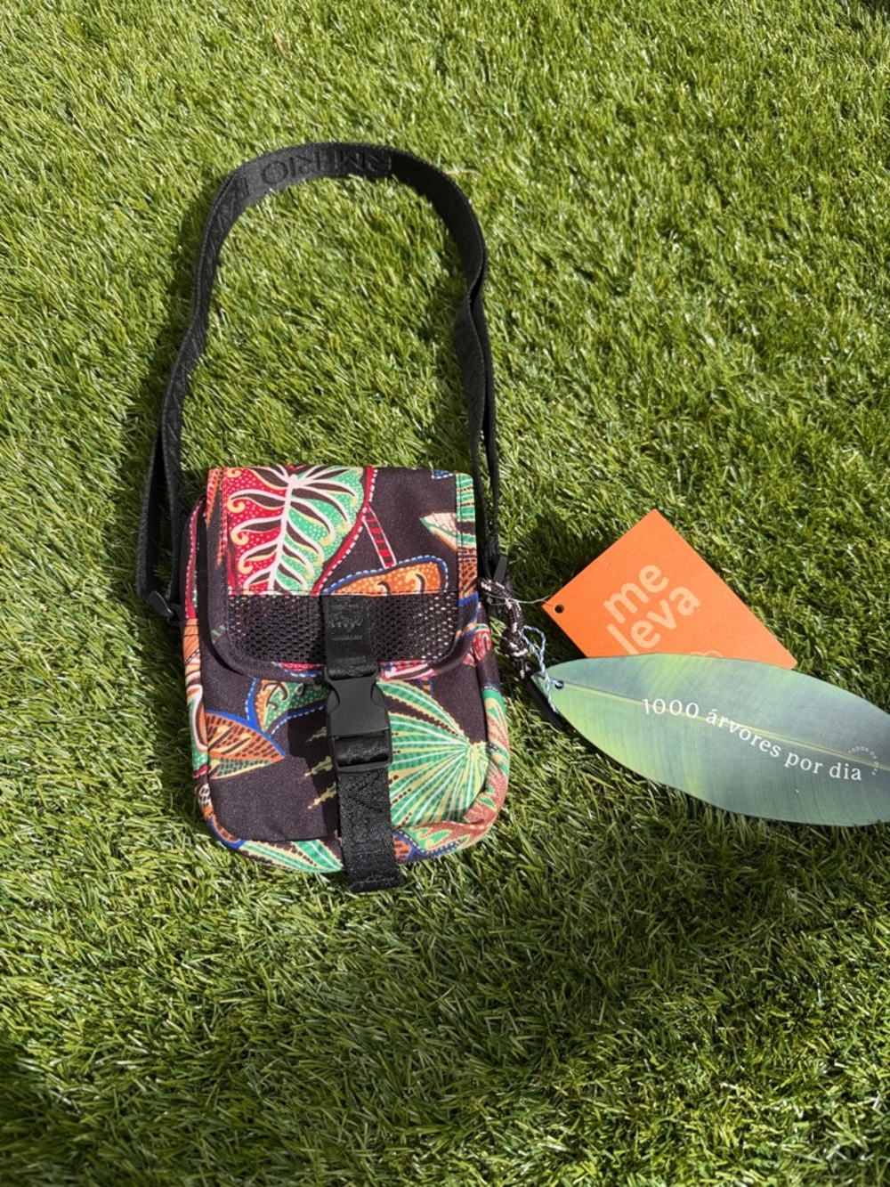 Farm Rio Tropical Print Crossbody Bag - colorful leaf/print pattern